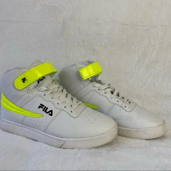 Fila Vulc Color Pop Neon Green High Top Sneakers - Picture 2 of 10